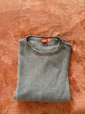 Hugo Boss Orange Label Gray Crewneck Knit Sweater Made in Italy